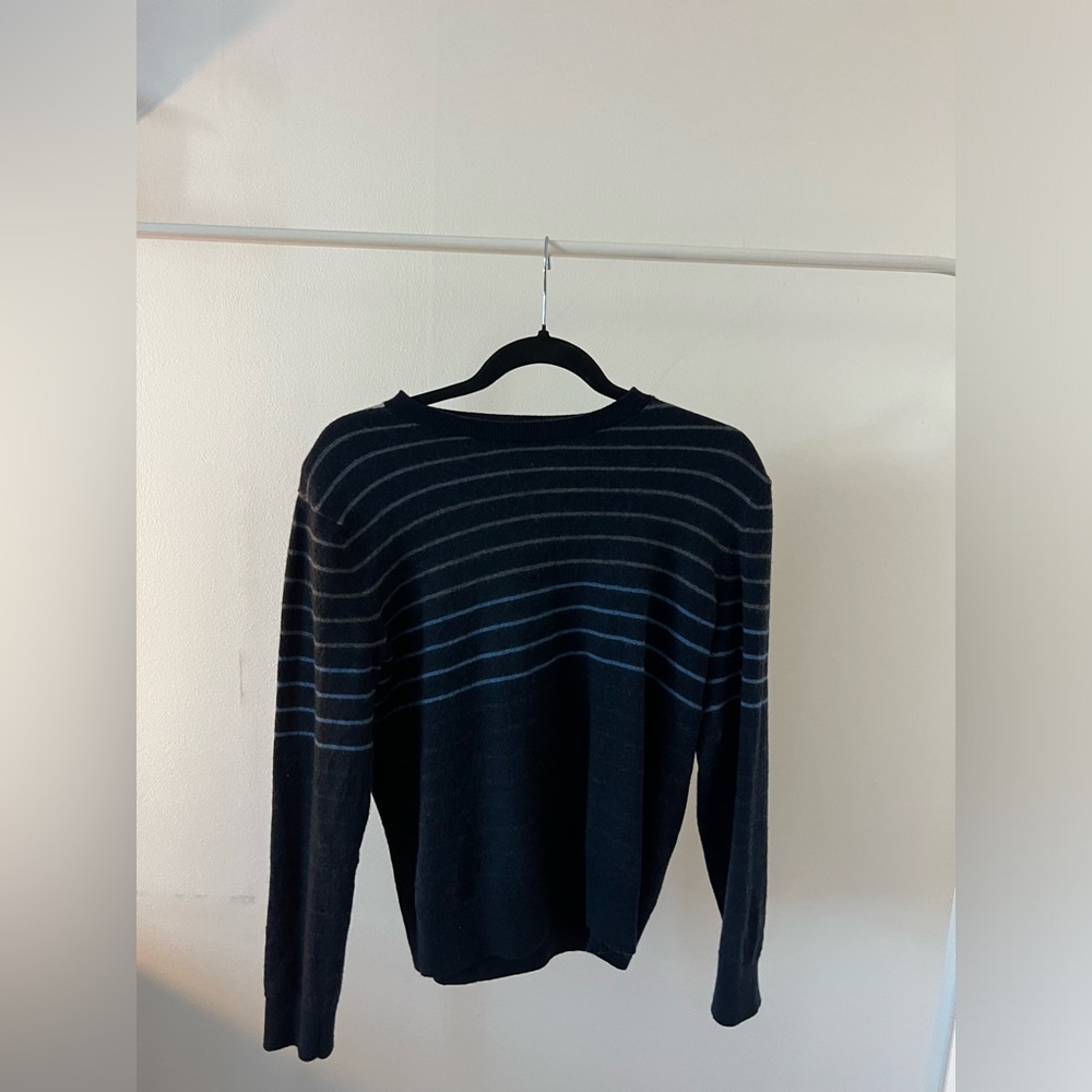 Men's Black Striped Sweater